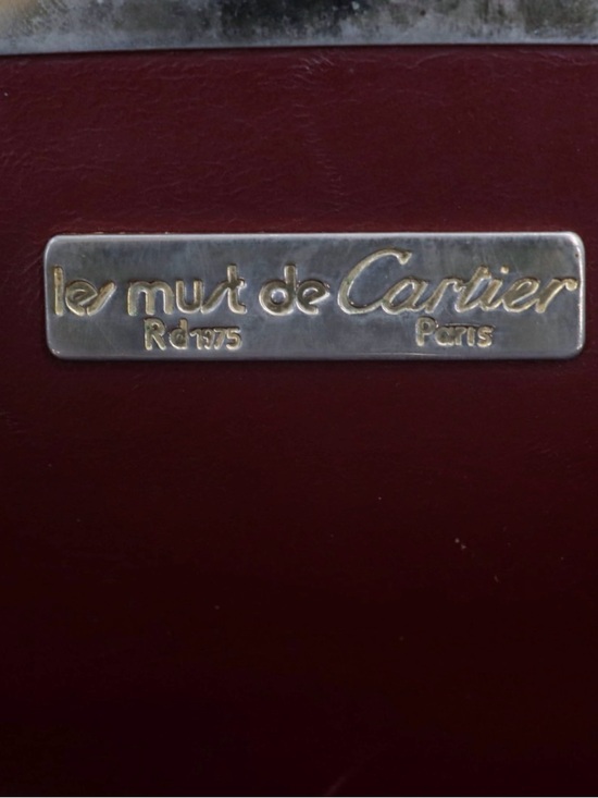 Classic  Must de Cartier Leather Crossbody Bag in Bordeaux with Gold Tone Accent